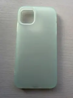 iPhone 11用 透明緑色ソフトケース
