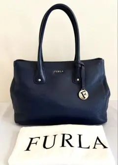 【美品】FURLAフルラ　トートバッグ　ネイビー　卒業式　卒園式　入学式