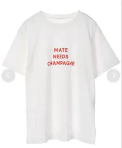 グリーンパークスMATE NEEDS CHAMPAGNE ロゴTシャツ ホワイトのサムネイル