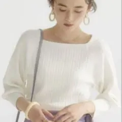 [手洗い可能] FFC ランダム ハリヌキ ラグラン プルオーバー ニット