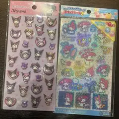 正規品クロミ＆マイメロ ぷくぷく・ホログラムシール2枚セット