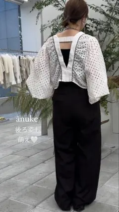 anuke ✨Volume Cutwork Blouse✨ホワイト