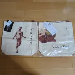 進撃の巨人（Attack on Titan）　トートバッグ　2個色　オフホワイト