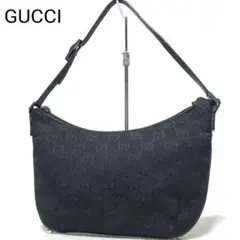 グッチ　アクセサリーポーチ ハンドバッグ GGキャンバス ハーフムーン 0813