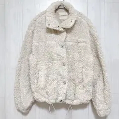 スレッドアンドサプライ ボアジャケット アイボリー XS ブルゾン 白