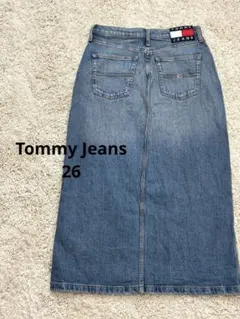TOMMY JEANS トミージーンズ デニムロングスカート スリット入り 26のサムネイル