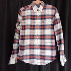 AMERICAN EAGLE チェック柄シャツ S/P/ボタンダウンシャツ/M