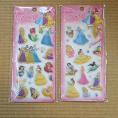 ディズニー公式　正規品　ぷっくりシール　ディズニープリンセス