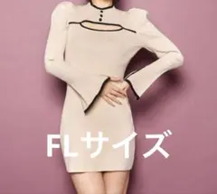 ダーリッチ Darich パイピングボタンニットミニワンピースアイボリー