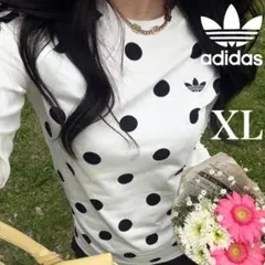 新品XL⭐️adidas 水玉 海外限定 スリムロングスリーブ Tシャツ Ramu