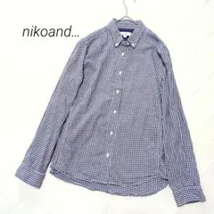 niko and... ニコアンド 長袖シャツ ブラウス チェック柄 カジュアル