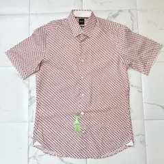 【美品】 BOSS ボス ヒューゴボス 幾何学模様 総柄 半袖 シャツのサムネイル
