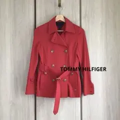 TOMMY HILFIGER　ショートトレンチコート ジャケット 赤