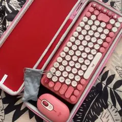 logi ピンク ワイヤレスキーボード　マウスセット