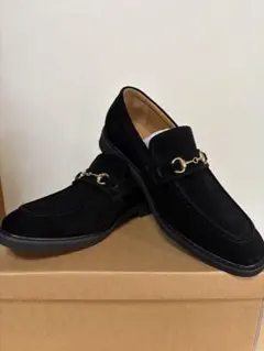 ブラックスエードローファー 41