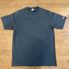 Champion チャンピオン Tシャツ ストリート 刺繍ロゴ フェード 黒 L