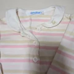 familiar ストライプ襟付きシャツ