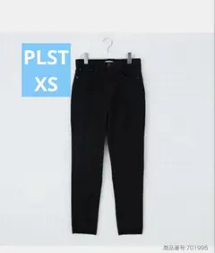 PLSTプラステスリムテーパードジーンズ（ブラック）　XS
