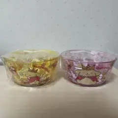 ポムポムプリン 当たりくじ　⑥⑦プラボウルイエロー、ピンク