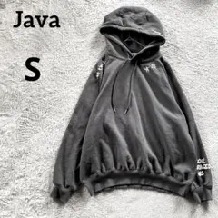 Java パーカー チャコールグレー　S 裏起毛　ビッグシルエットのサムネイル