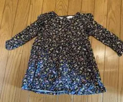 H&M 花柄長袖ワンピース サイズ92 キッズ　女の子