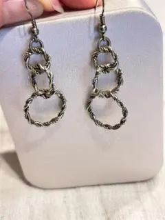 ツイストデザイン フープピアス 約5cm