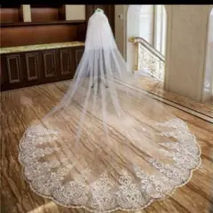 ウエディングベール4m ベールダウン可能　りこさま専用