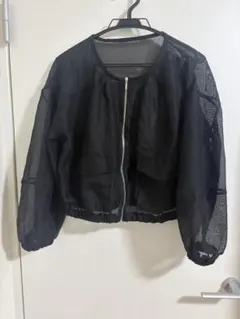 メッシュ　ジップアップブルゾン　Lのサムネイル