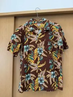 McGREGOR 麻混 アロハシャツ 総柄 開襟シャツ M 美品のサムネイル