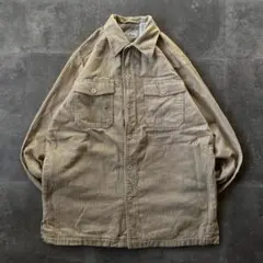 00s L.L.Bean コーデュロイシャツジャケット 裏ボア 茶 L A718