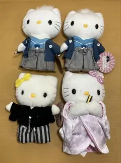 【訳あり】マクドナルド ハローキティ ディアダニエル 和装 ぬいぐるみ 4体