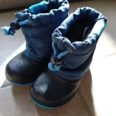 キッズ 防水冬用スノーブーツ ネイビー15cm