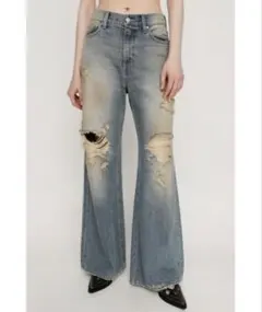 SLY スライ ダメージジーンズ デニムパンツ フレア