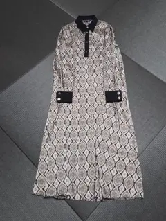 ZARA 幾何学模様 シャツワンピース 長袖