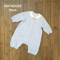 ミキハウス　花柄ロンパース　長袖　70cm