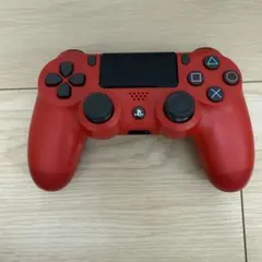 【純正・美品】PS4 コントローラー DUALSHOCK4 マグマ　レッド