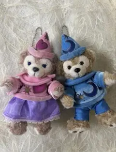 ダッフィーシェリーメイ　ぬいぐるみキーホルダー