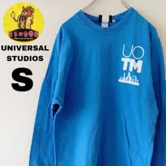 USA古着 UNIVERSAL STUDIO　ロングTシャツS　ブルー 90s
