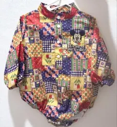 ミッキー パッチワーク柄ロンパース