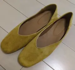 シェイクインクローク　バブーシュ　パンプス　イエロー　マスタード　M