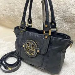 トリーバーチ アマンダ 2WAY ショルダーバッグ レザー ブラック