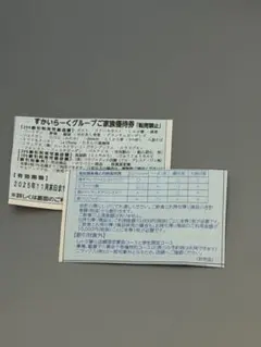 すかいらーくグループ 25%割引券 2枚セット 11月末日まで