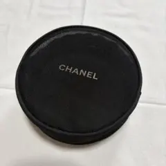 CHANEL ブラック 円形メッシュポーチ