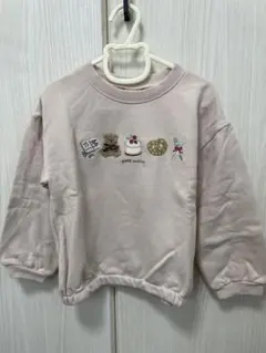 プティマイン　ピンク刺繍トレーナー（キッズ）