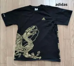 adidas 戦極 SENGOKU コラボTシャツ L 龍 金 黒
