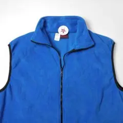 デッド90sビンテージ フリースベスト ビッグサイズ ブルー USA製 XL青黒