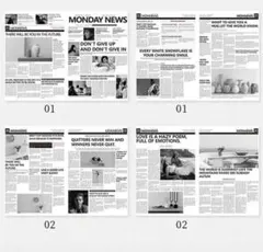 英字新聞風ペーパー　01