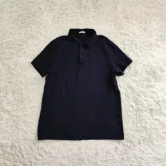 MONCLER ポロシャツ ネイビー Lサイズ ジップアップ - メルカリ