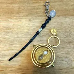 USJ ハリーポッター　逆転時計　タイムターナー　ニワトコの杖　キーホルダー