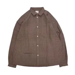 50s National オンブレチェック レーヨン オープンカラー ボロ L 